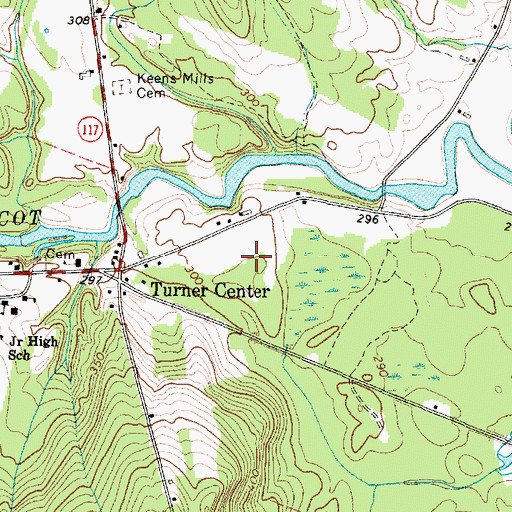 Topographic Map of Turner Primary School, ME