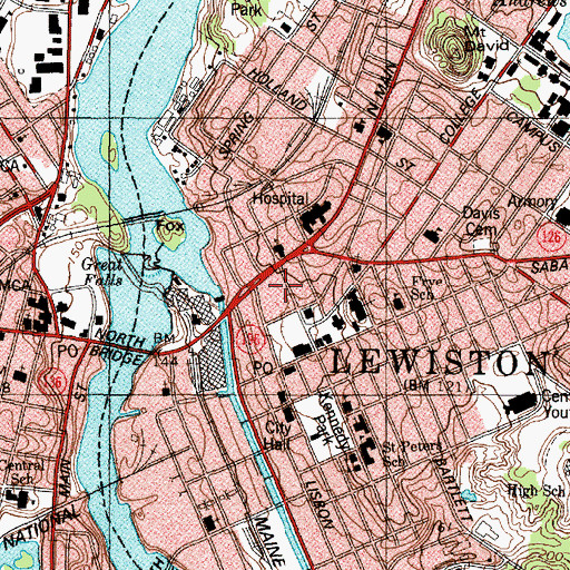Topographic Map of Union Square, ME
