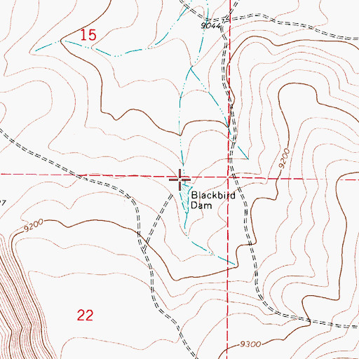 Topographic Map of Blackbird Dam, CO