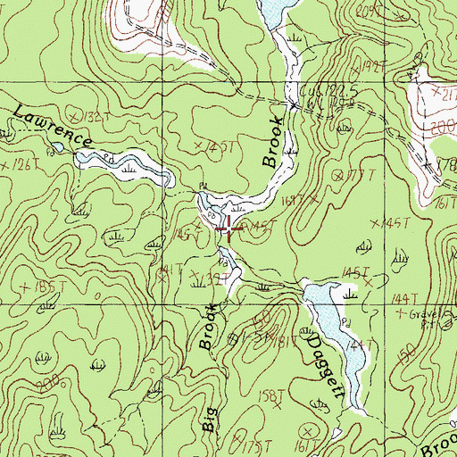 Topographic Map of Big Brook, ME
