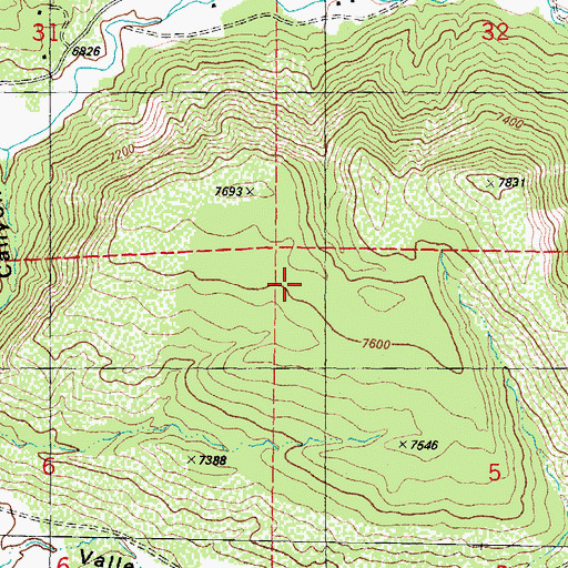Topographic Map of Manassa Ditch, CO