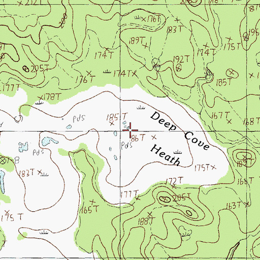 Topographic Map of Deep Cove Heath, ME