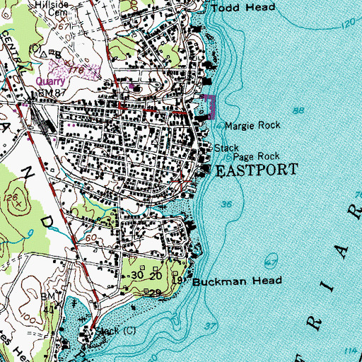 Topographic Map of Episcopal Union Church, ME