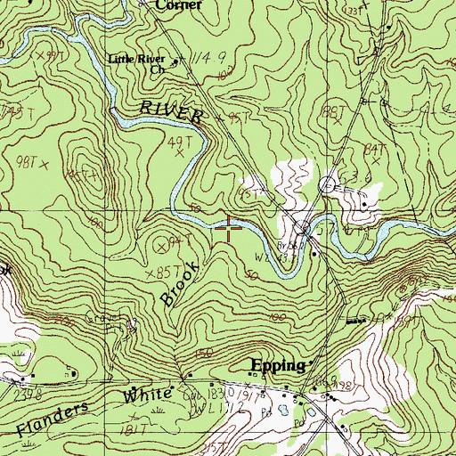 Topographic Map of Flanders Little Brook, ME