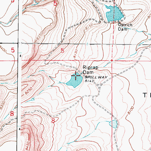 Topographic Map of Riprap Dam, CO