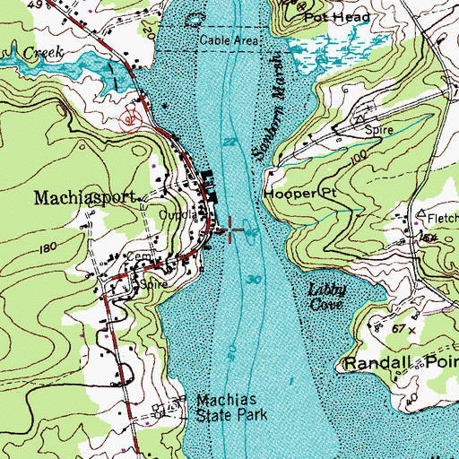 Topographic Map of Gates House Museum, ME