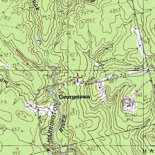 Topographic Map of Georgetown, ME