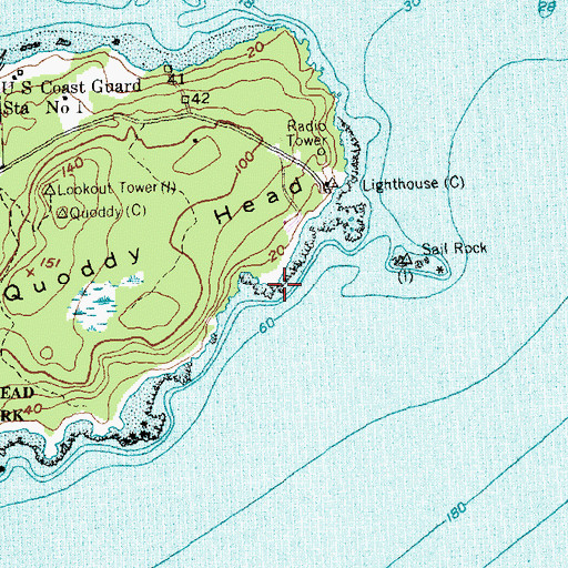 Topographic Map of Gullivers Hole, ME