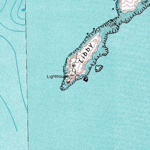 Topographic Map of Libby Island Light Station, ME