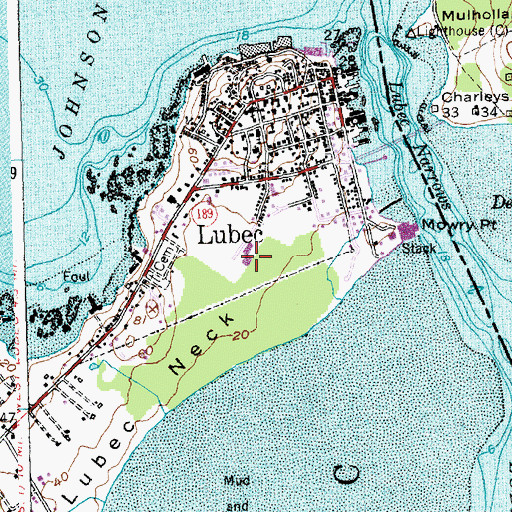 Topographic Map of Lubec Consolidated School, ME
