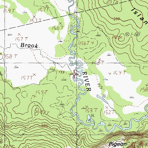 Topographic Map of Mud Hole Brook, ME