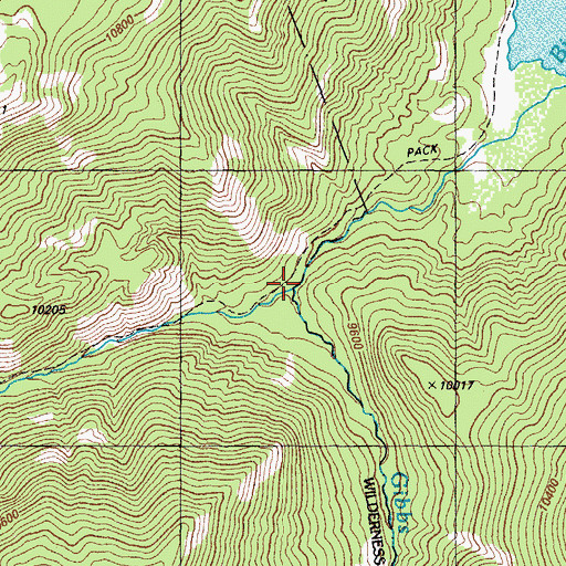 Topographic Map of Gibbs Creek, CO