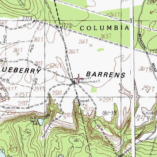 Topographic Map of Pineo Ridge, ME