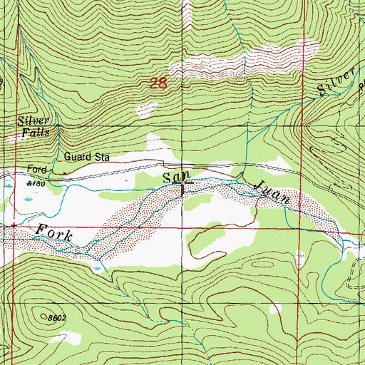 Topographic Map of Silver Creek, CO