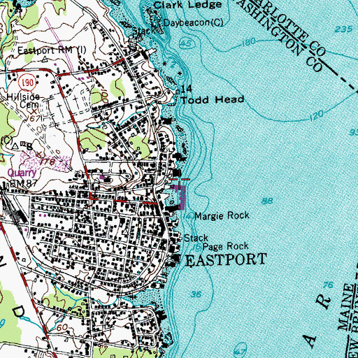 Topographic Map of Quoddy Tides Foundation, ME