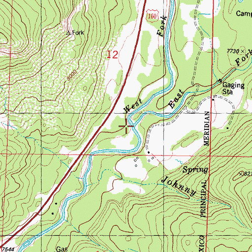 Topographic Map of East Fork San Juan River, CO