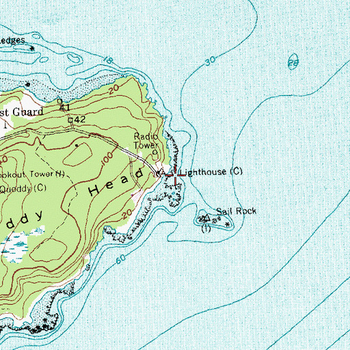 Topographic Map of West Quoddy Head Light Station, ME