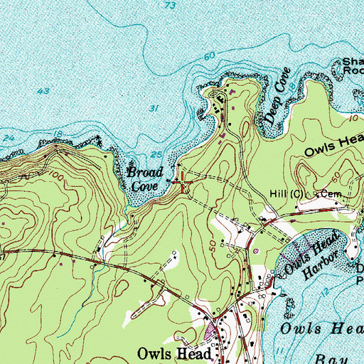 Topographic Map of Bancroft Summer School Camp, ME