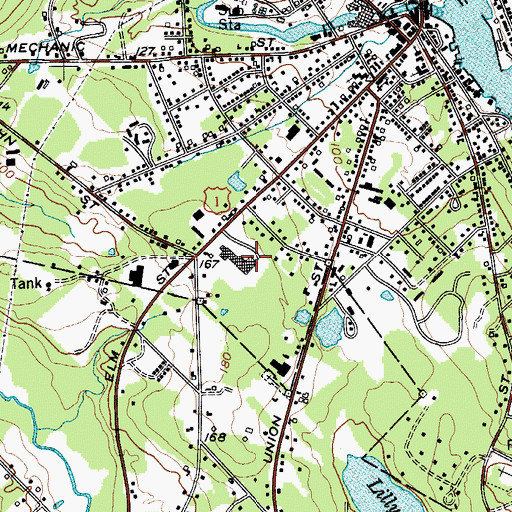 Topographic Map of Camden Health Care Center, ME