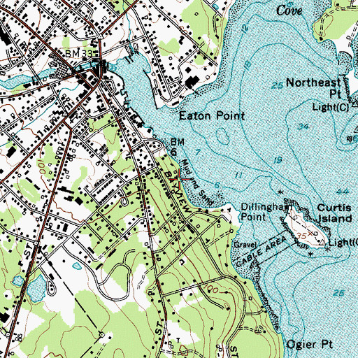 Topographic Map of Camden Yacht Club, ME