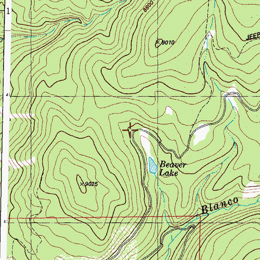 Topographic Map of Mill Creek Stock Drive, CO