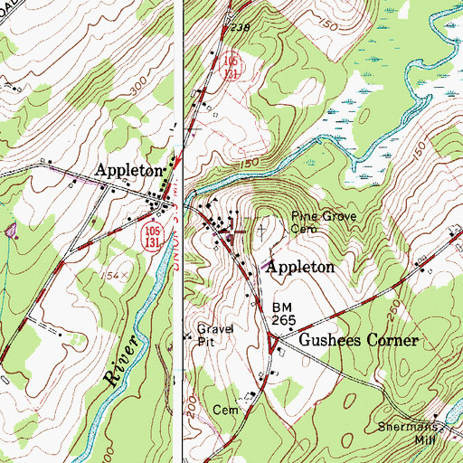 Topographic Map of Church of the Nazarene, ME