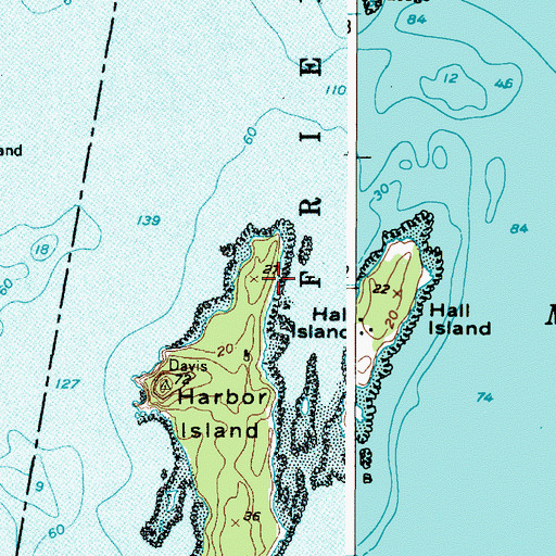 Topographic Map of Duryea Morton Audubon Sanctuary, ME
