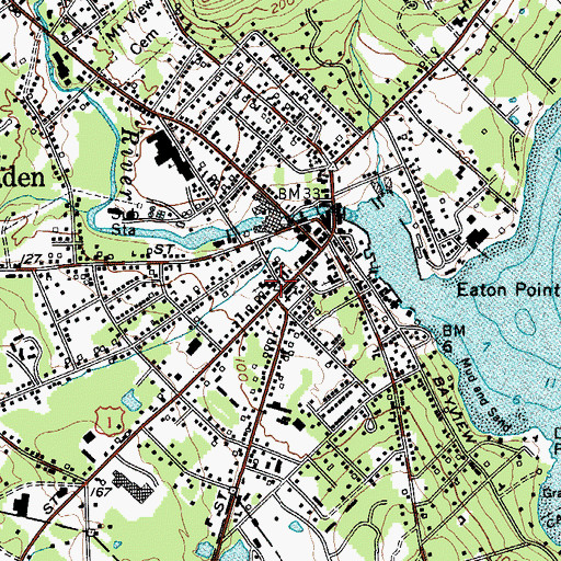 Topographic Map of First Congregational Church, ME