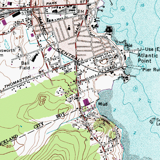 Topographic Map of Grace Pentecostal Church, ME