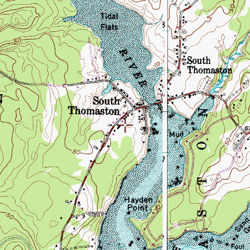Topographic Map of Gilford Butler School, ME
