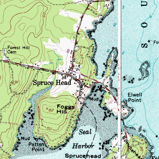 Topographic Map of Harmony Bible Baptist Church, ME