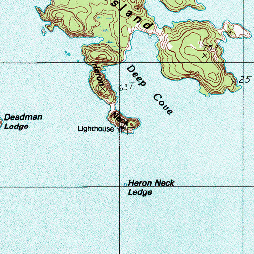 Topographic Map of Heron Neck Light Station, ME