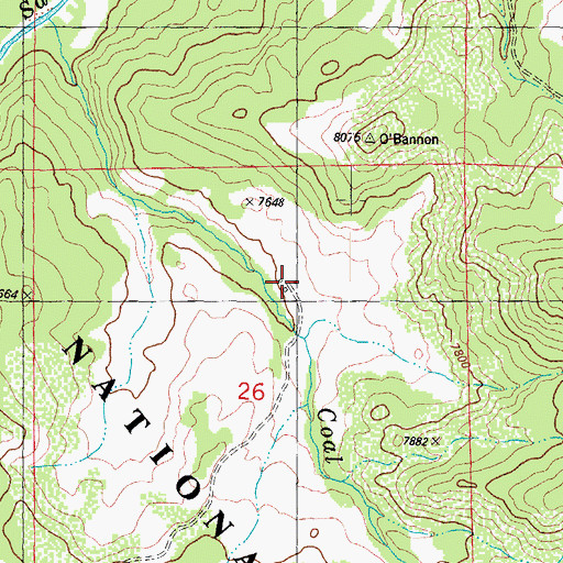 Topographic Map of Three Meadows Ranch, CO