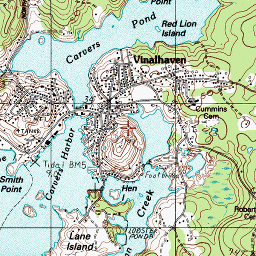 Topographic Map of Island Community Medical Center, ME