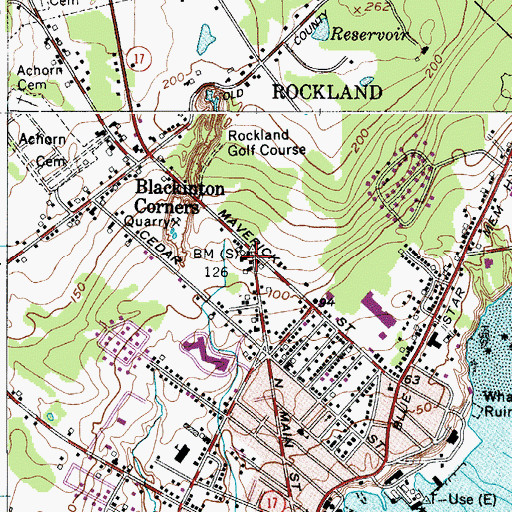 Topographic Map of J C Park, ME