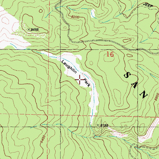Topographic Map of Laughlin Park, CO