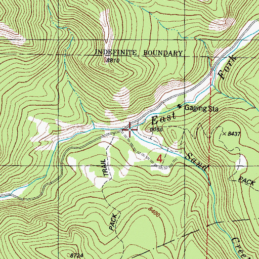 Topographic Map of Sand Creek, CO