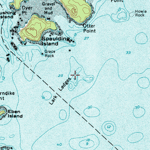 Topographic Map of Lobster Buoy Campsite, ME