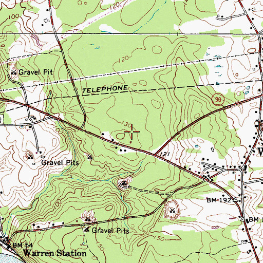 Topographic Map of Loons Cry Campground, ME