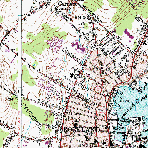Topographic Map of MacDougal School (historical), ME