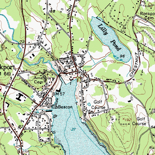 Topographic Map of Maine Coast Artists Gallery, ME