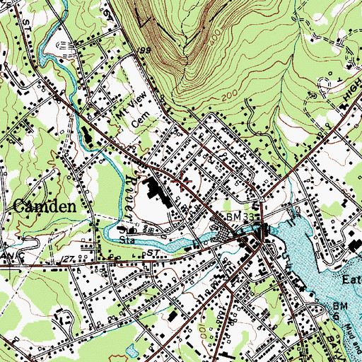 Topographic Map of Mary E Taylor Middle School, ME