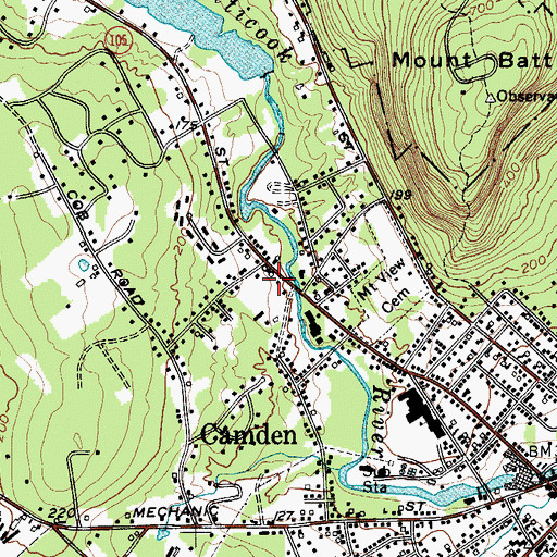 Topographic Map of Mary Meeker Cramer Museum, ME