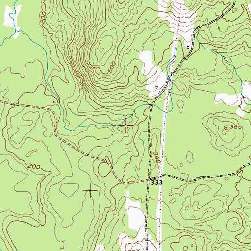 Topographic Map of Meadow Mountain Preserve, ME