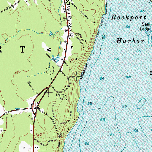 Topographic Map of Meguniticook by the Sea Campground, ME
