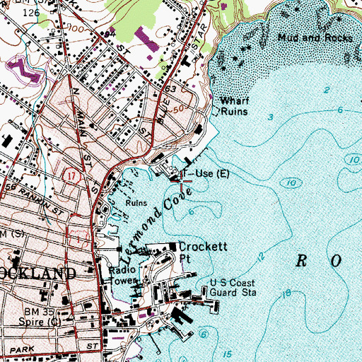 Topographic Map of North End Shipyard, ME