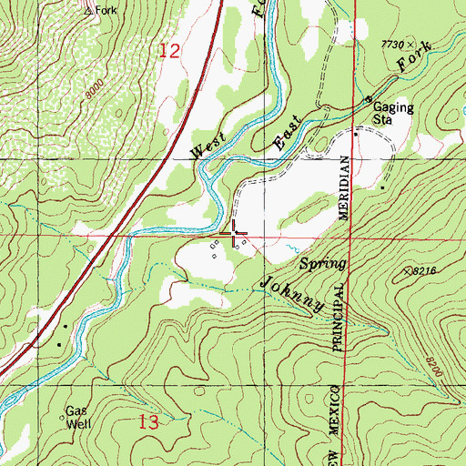 Topographic Map of Saddleback Ranch, CO