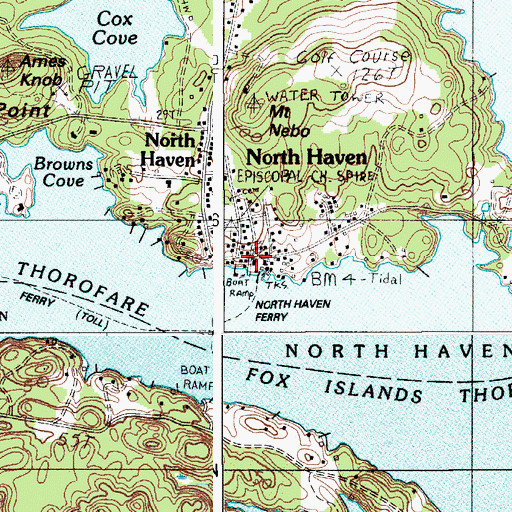 Topographic Map of North Haven Public Library, ME