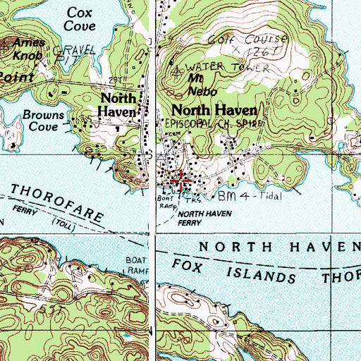 Topographic Map of North Haven Post Office, ME