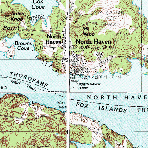 Topographic Map of North Haven Yacht Club, ME